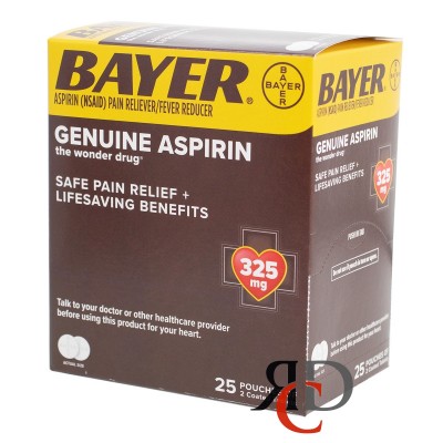 BAYER PAIN RELIEF 325mg 25CT/ BOX LOOSE